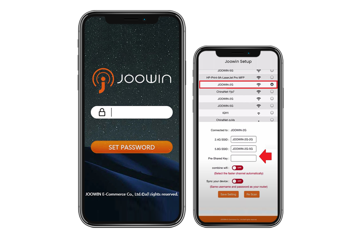 Joowin Setup By App